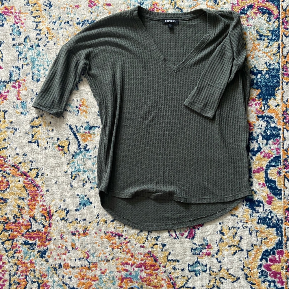 Olive half sleeve shirt
